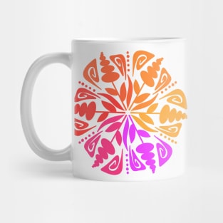 Warm Colors Flower Mandala Mug